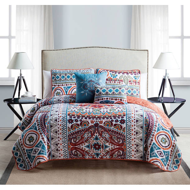 Bungalow Rose Depew Performance Purple/Gold/Blue Rug & Reviews Wayfair